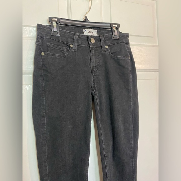 PAIGE - Black Verdugo Ankle Skinny Jeans Size 25 Black Shadow - Picture 6 of 10